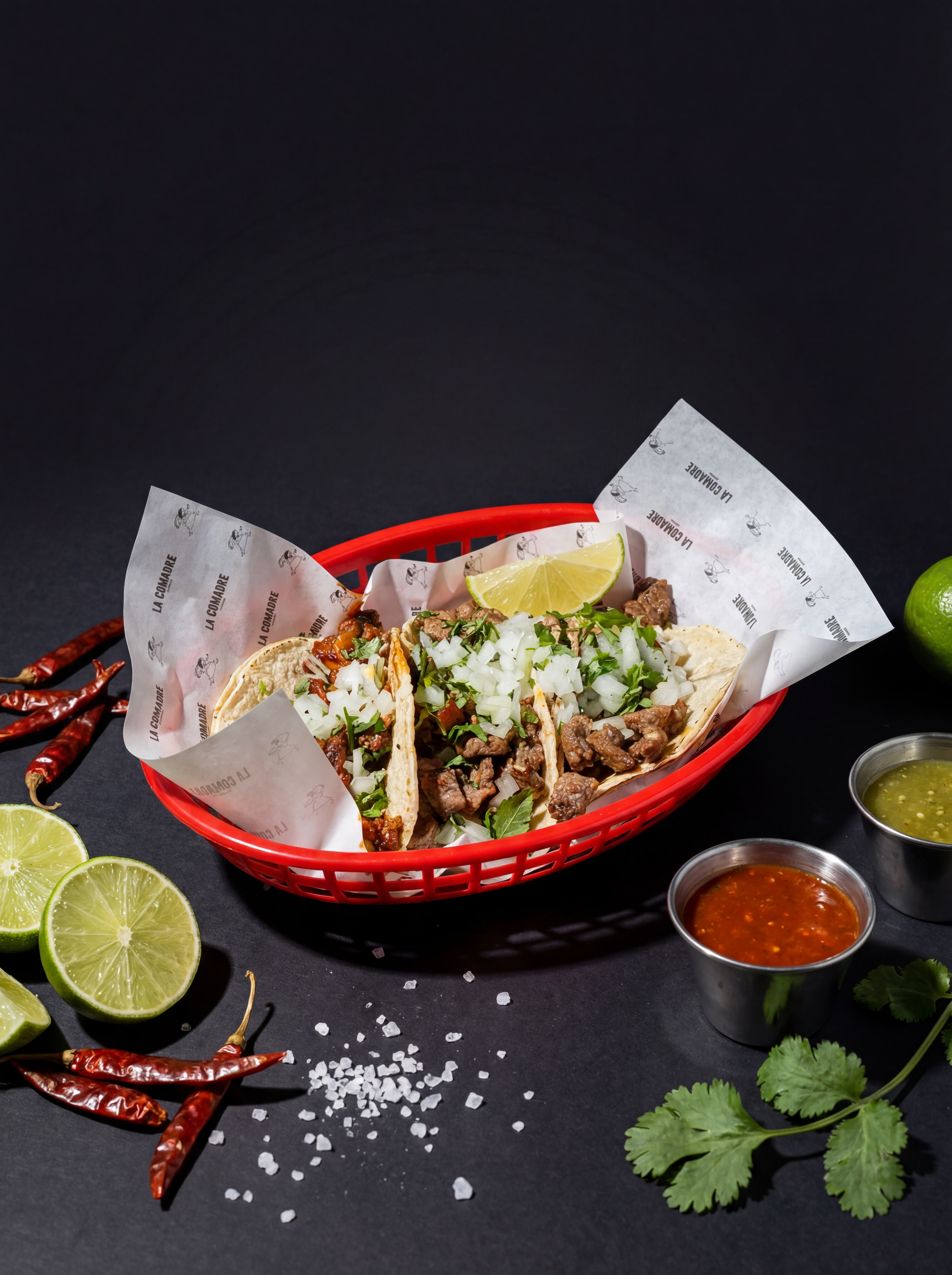 Canasta de tacos de La Comadre